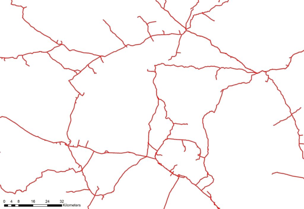 Ultra-high-resolution aerial image of pipeline area
