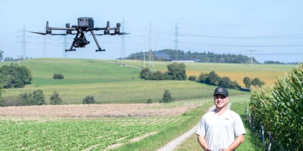 Axpo’s inspection team demonstrating Predictive Aerial Powerline Maintenance with a Phase One P3 Payload
